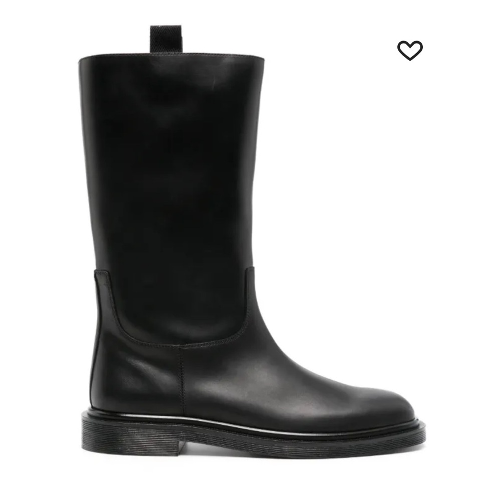The Row Ranger Tubo Boots Black Leather -  size 39